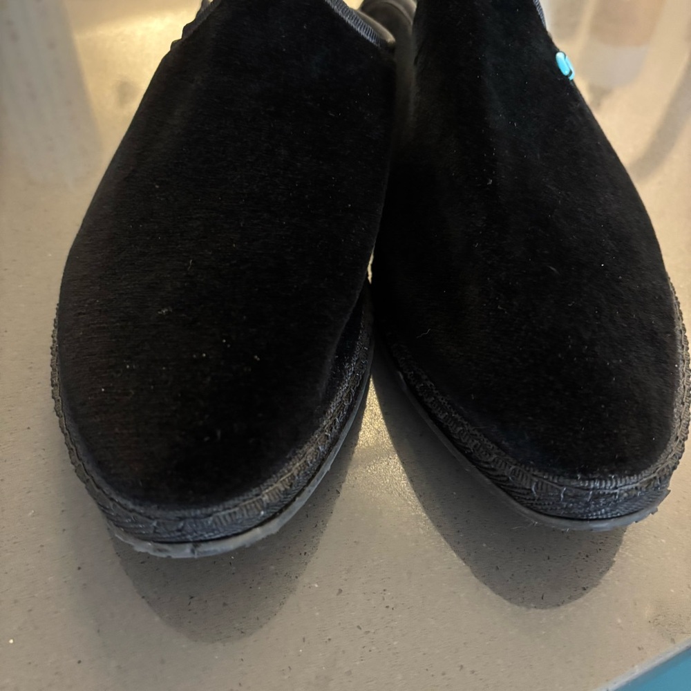 Piedaterre Venezia Dandy Black Velvet Slippers 44 - Picture 4 of 7